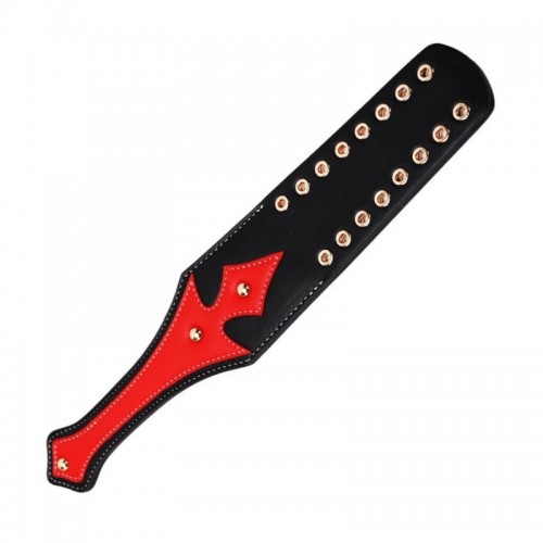 bdsm paddle nep leer zwart rood 37 centimeter