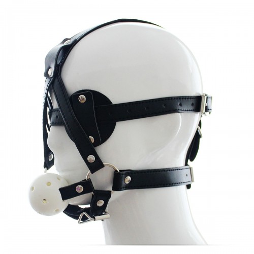 Fetish hoofdmondknevelharnas met  bdsm