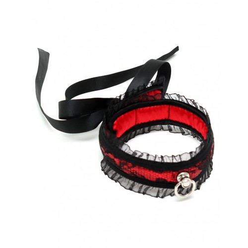 satijn kant bdsm collar