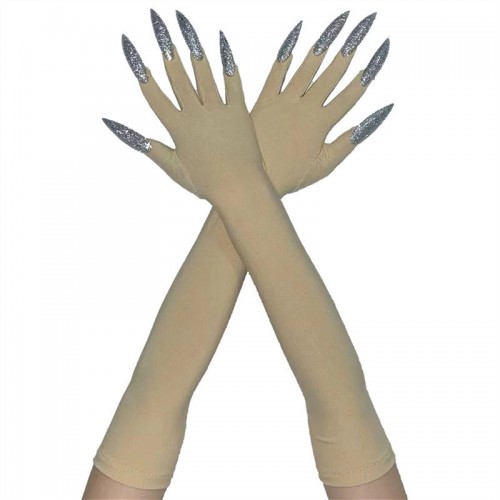 bondage handschoenen glitter nagels