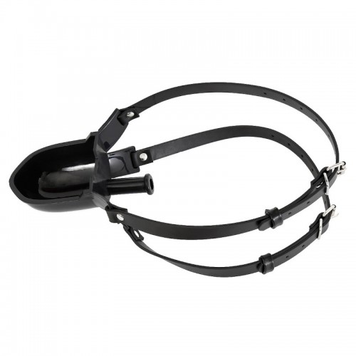 bondage mouthgag vulbak zwart