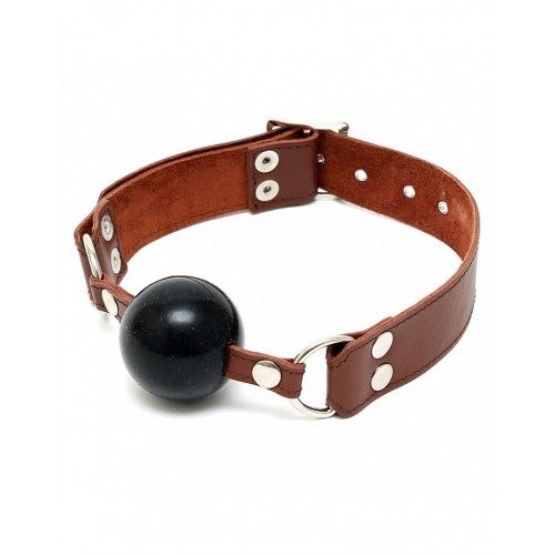 Bondage Play leren mondknevel met ball gag