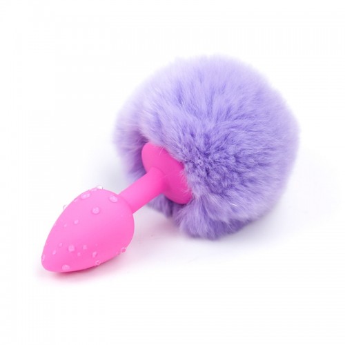buttplug konijnenstaart paars