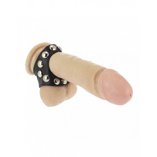 Cockring penis tube leer met studs bdsm sm sex