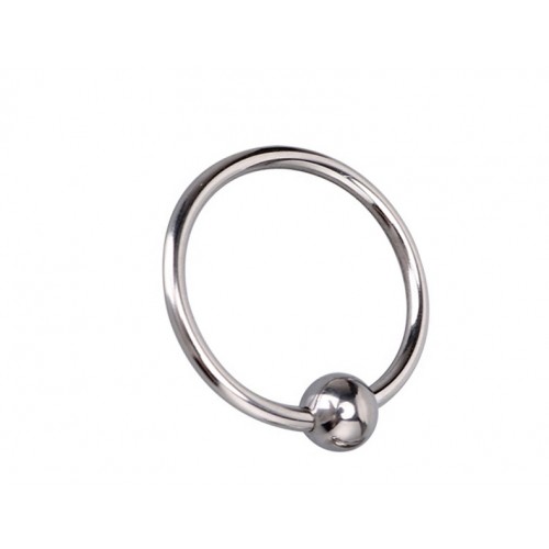 Metalen cockring met kraal - 25 - 30 mm