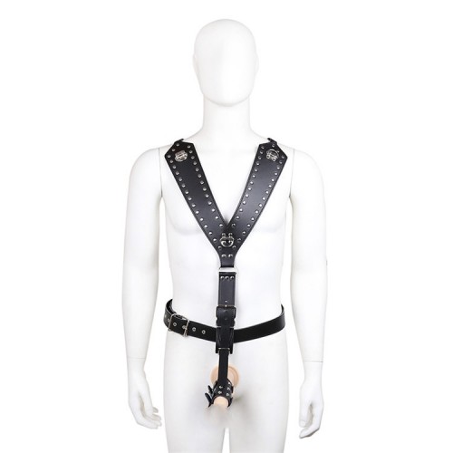 pu leren harnas cockring
