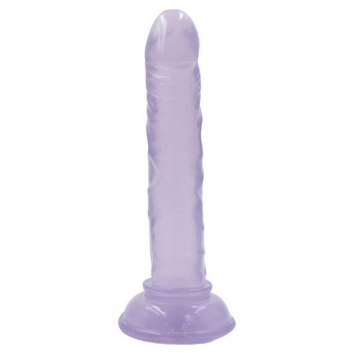 Siliconen mini dildo transparant met zuignap - 12 cm