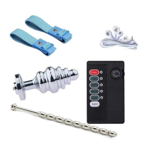 electro play set buttplug dilator met controller