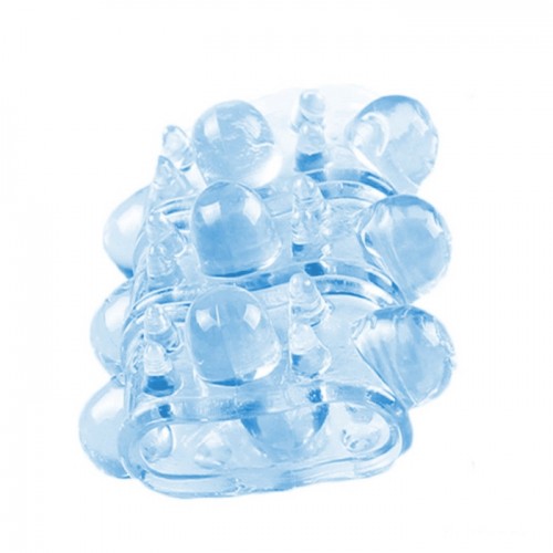 siliconen penis sleeve blauw