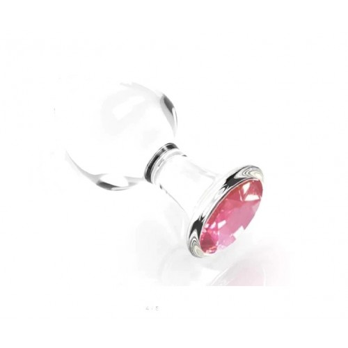 GLASS BUTTPLUG ROSE KRISTAL HOMOANAAL
