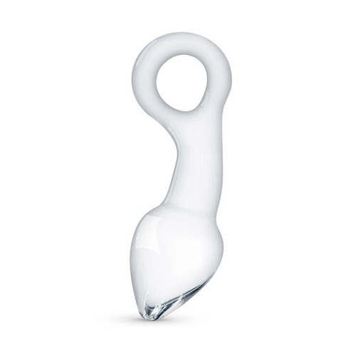 Glass buttplug met oor kleur helder 135 mm anaalplug