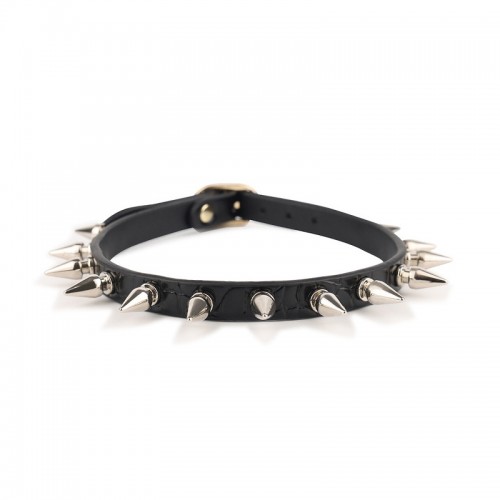 halsband spikes zwart