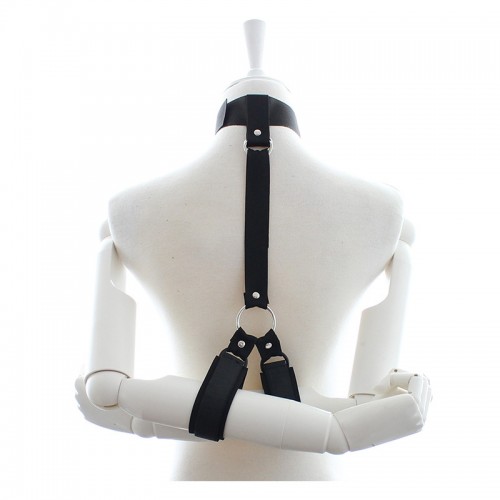 handboeien achterwaarts met halsband