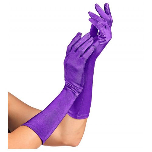 handschoenen paarse sexy satijn