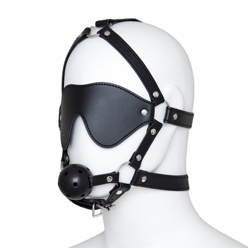 Fetish hoofdharnas met mondknevel bondage