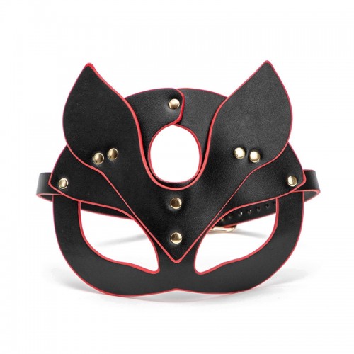 PU leren kattenmasker zwart rood