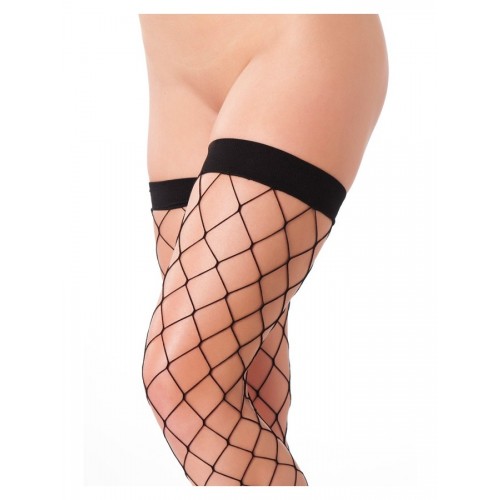 Amorable zwarte fishnet kousen - one-size