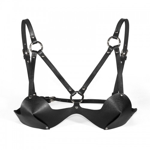 leren bondage bh