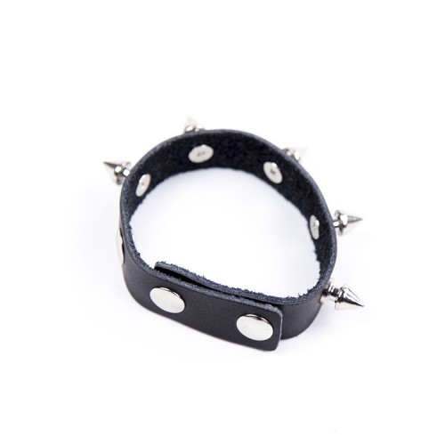 leren cockring met spikes