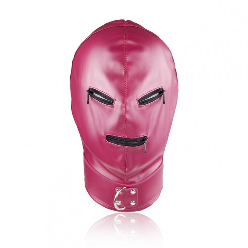 leren hoofdmasker mond oog rits