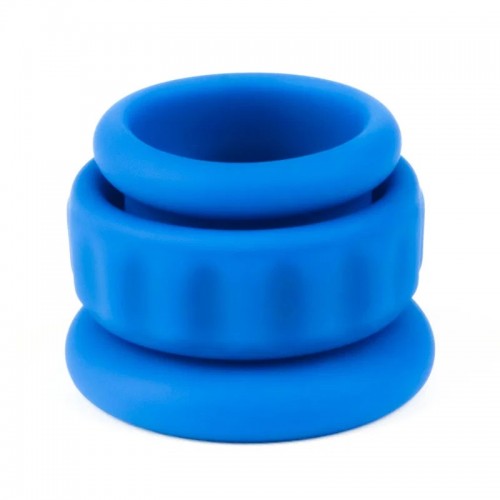 siliconen penisring twin flex blauw