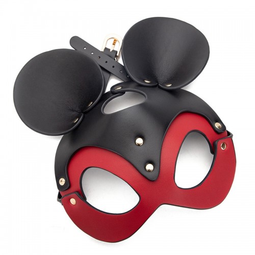 masker muizenoren zwart rood