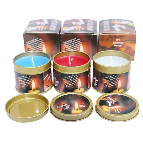 Massagekaarsen hot wax in blik