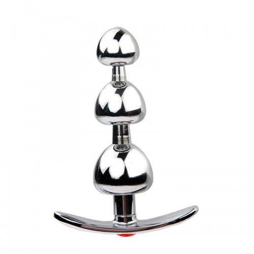 butt plug metaal rood kristal