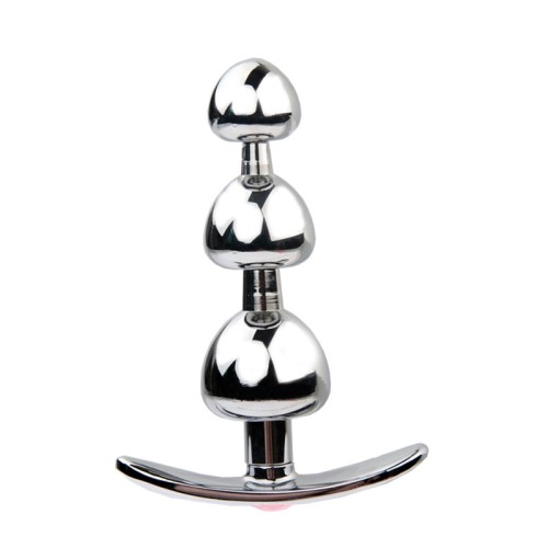 butt plug metaal roze kristal