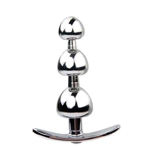 butt plug metaal zwart kristal