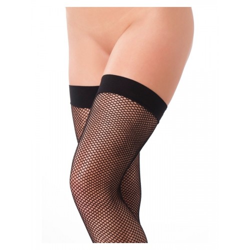 Amorable zwart stay up netkousen / hold-up kousen