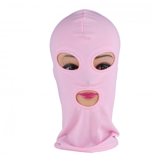 polyester bdsm hoofdmasker roze
