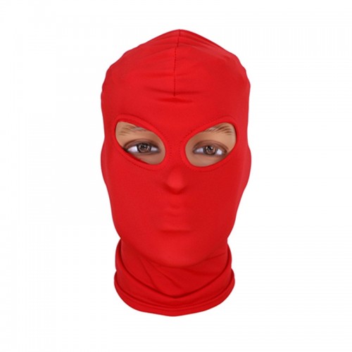polyester hoofdmasker ooggaten rood
