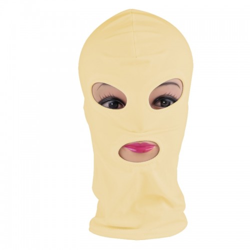 polyester masker beige gaten