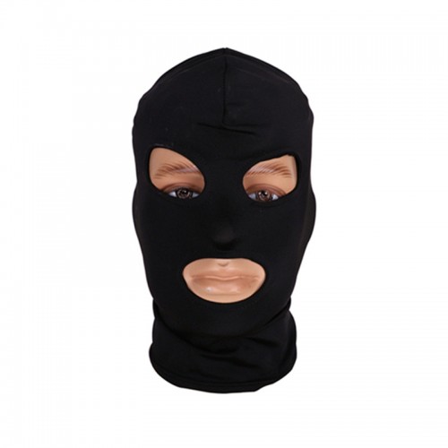 polyester bdsm hoofdmasker zwart