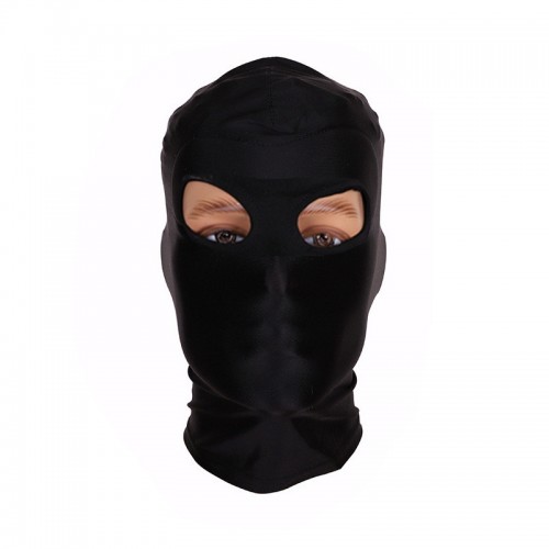 polyester bdsm hoofdmasker zwart twee gaten
