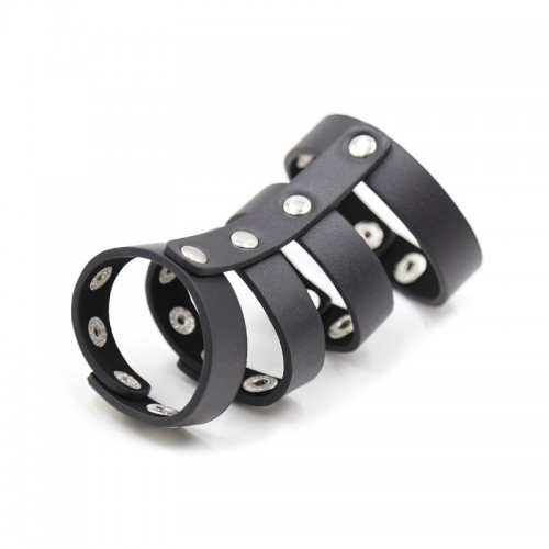 pu leren cockringen set