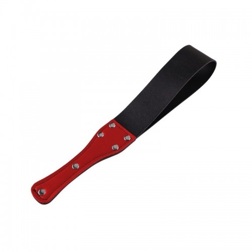 pu leren paddle zweep rood zwart