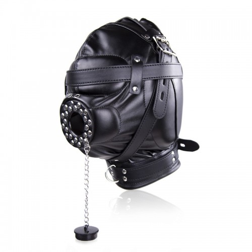 pu leren hoofdmasker stop