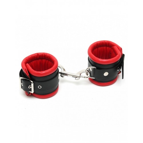 Luxe voetboeien met kussens - rood