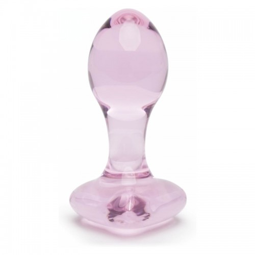 roze glazen anaalplug hartvorm