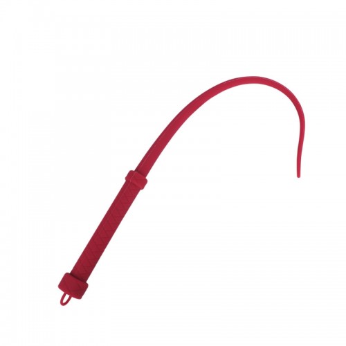 rubberen zweep 63 cm rood