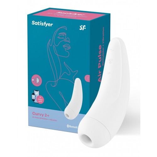 Satisfyer Curvy 2 plus luchtdrukvibrator - wit