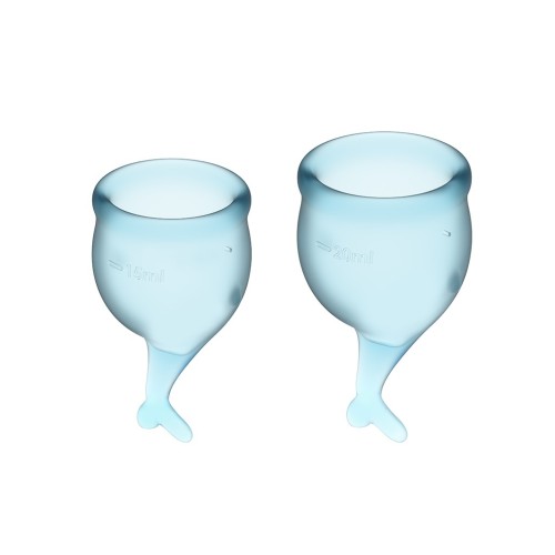Satisfyer Feel Secure menstrual cup - lichtblauw