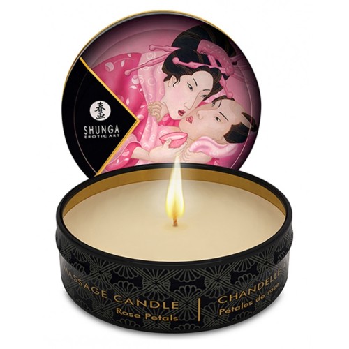 shunga rose petals massage kaars