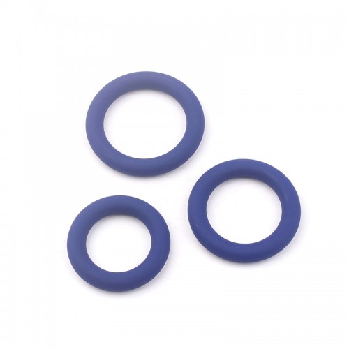 siliconen cockring set blauw
