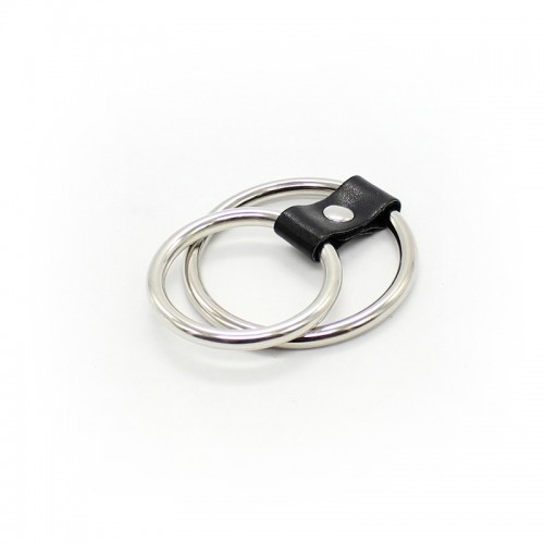 stalen_cockring_leren_band penis 