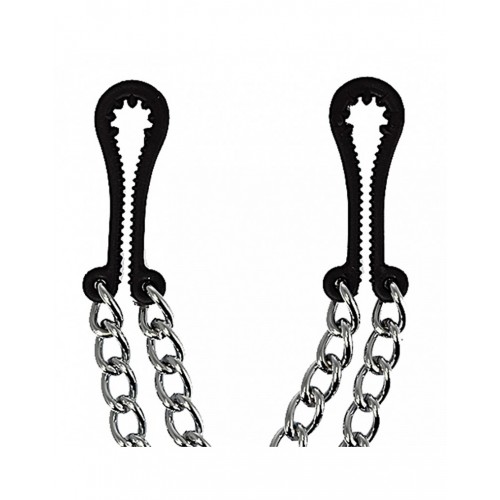 Tepelklemmen kunstof met ketting bdsm