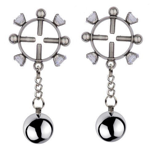 tepelklemmen diamanten studs verstelbaar