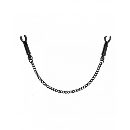 Tepelklemmen plus ketting zwart bdsm sex